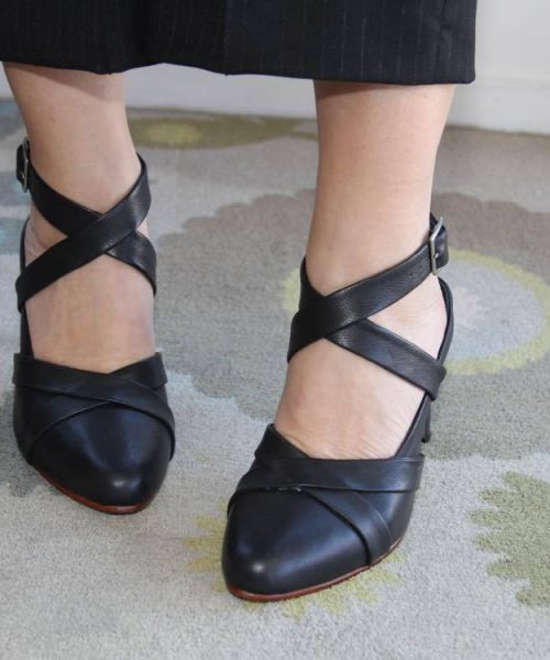 Leather Strap Pumps