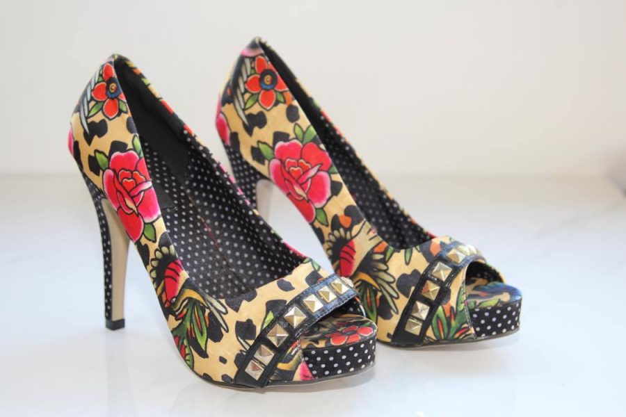 Pin-up Floral Heels