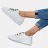 White leather platform sneakers for women, casual stylish footwear, comfortable everyday shoes, trendy fashion sneakers, soyambrown.