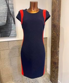 Navy Ribbed Dress