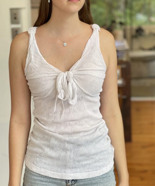 White Mesh Top