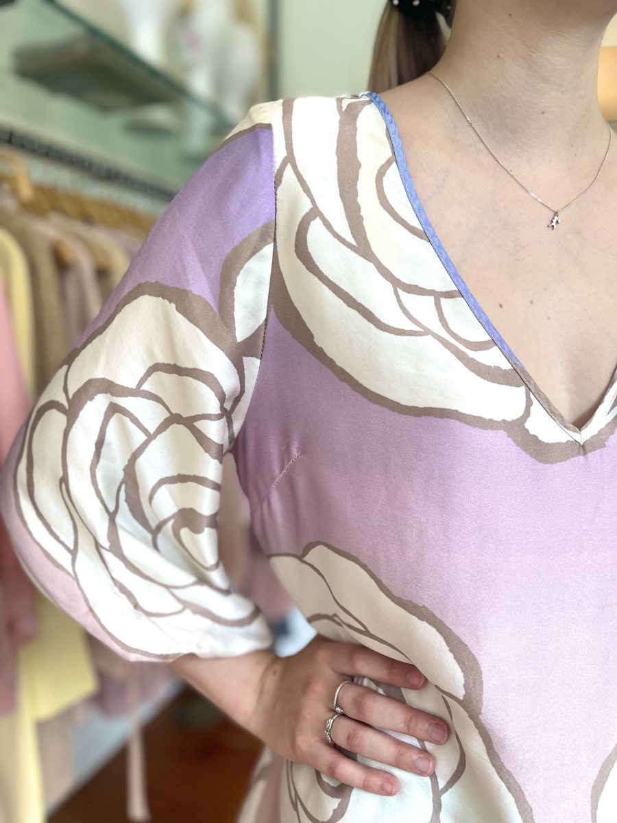 Pink Gradient Floral Dress