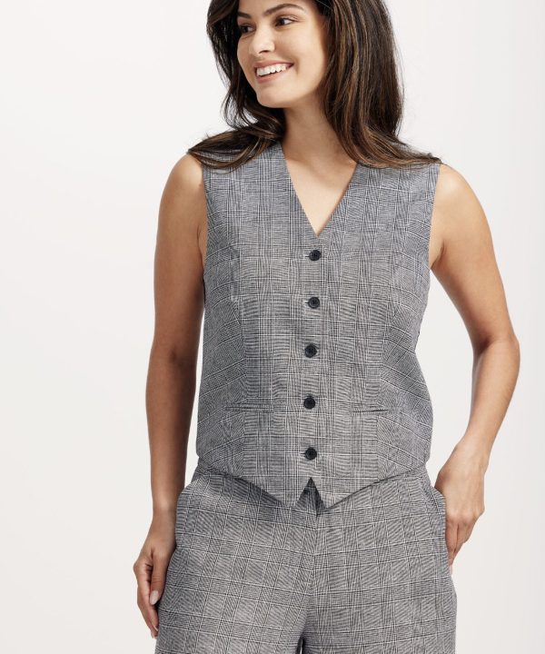 Sophia Tailored Check Waistcoat