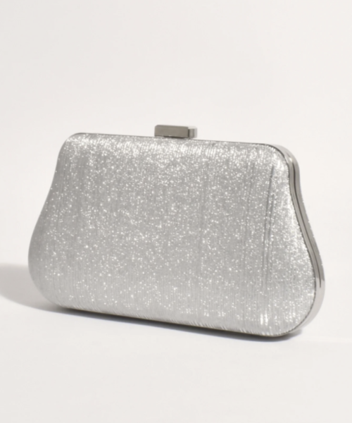 Silver Roxy Deco Clutch