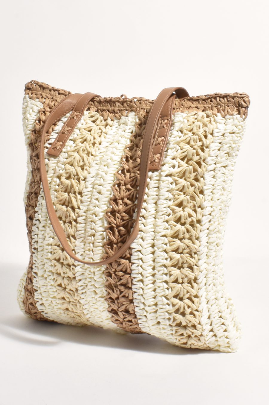 Striped Weave Tote Bags