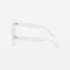 Elegant white transparent eyeglasses with gold detailing and 