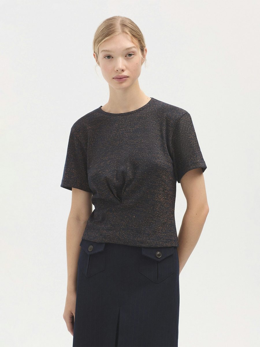 Gathered Short Sleeve Top