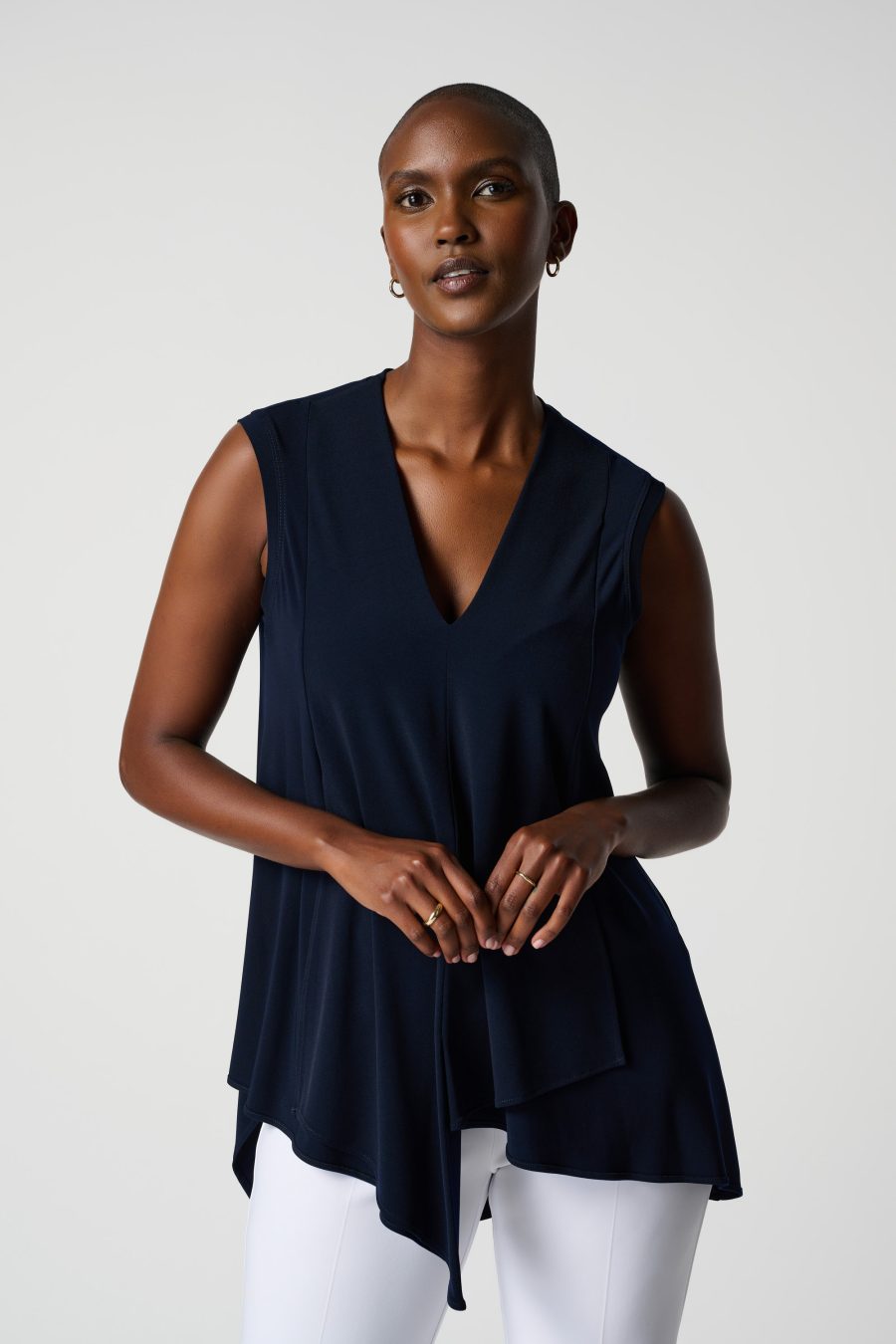 Sleeveless V-Neck Tunic