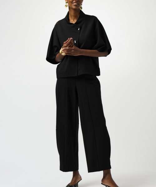 Heavy Knit Barrel-Leg Pants