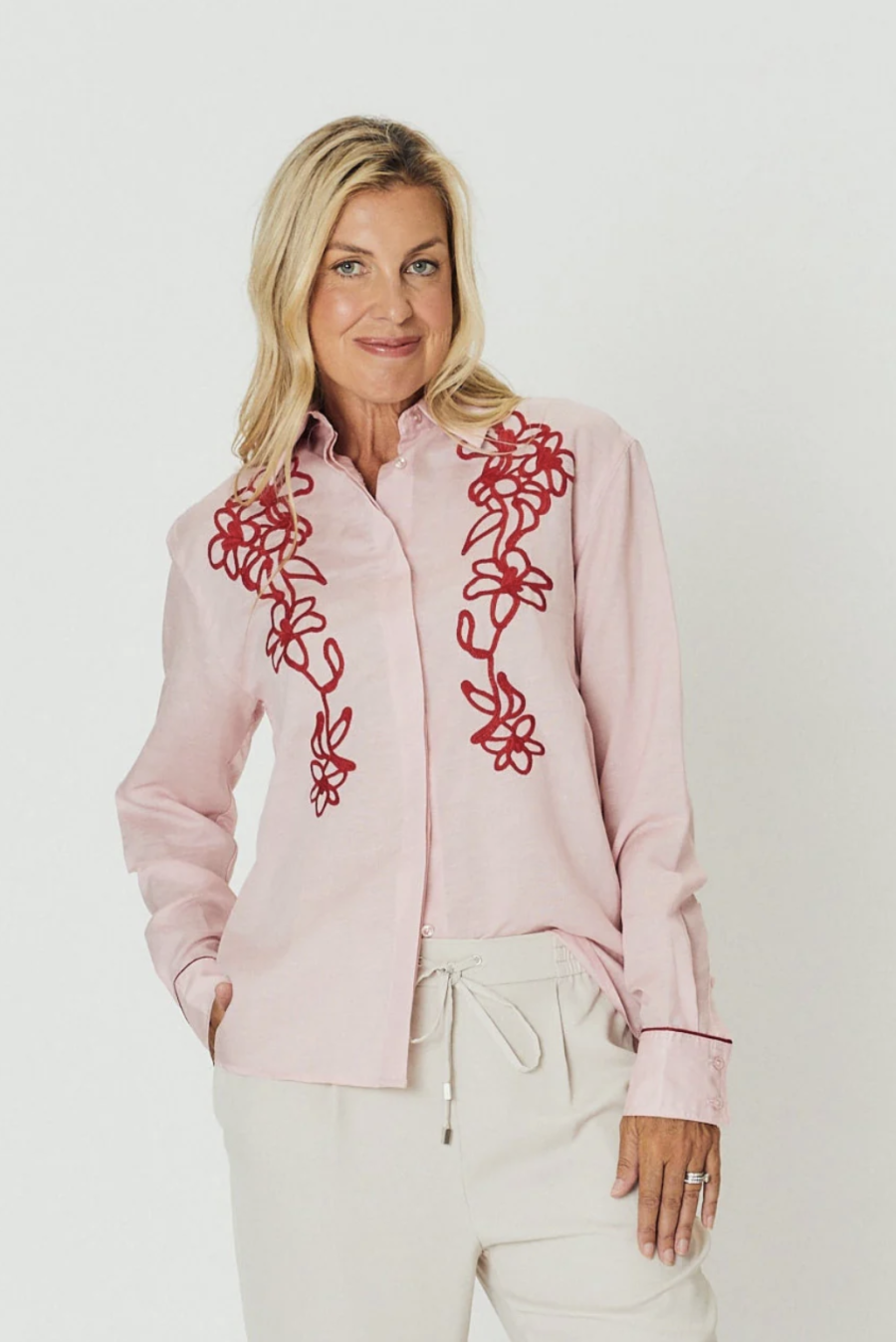 Red Appliqué Shirt