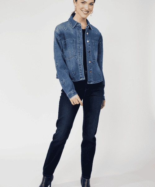 Alternative view of Embossed Denim Jacket