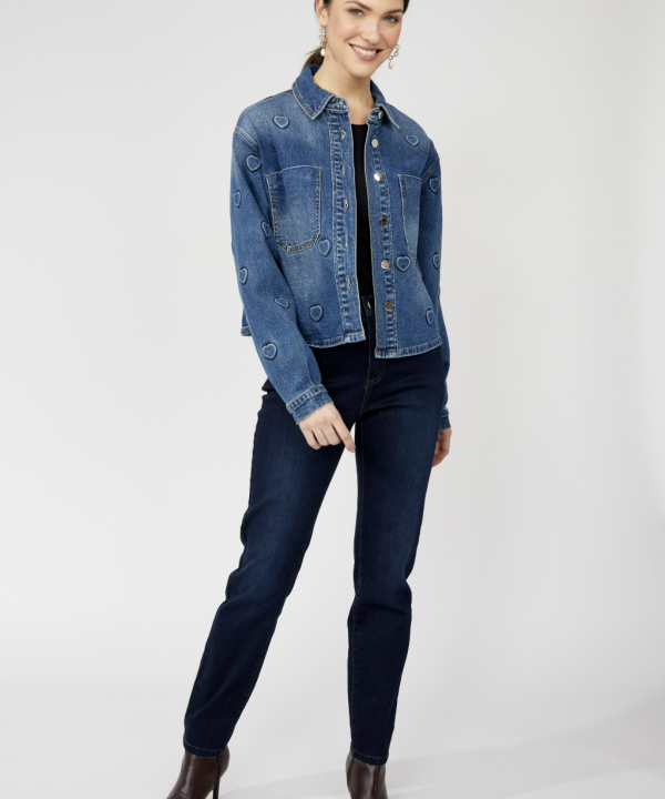 Alternative view of Embossed Denim Jacket