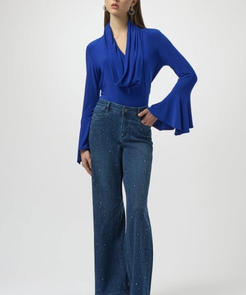 Alternative view of Rhinestone Wide Leg Jeans