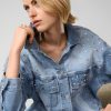 Studded denim jacket, stylish fashion, casual wear, women's trendy clothing, accessories, designer denim, modern style, chic outfit, fashion photography, Katyamaker collection.