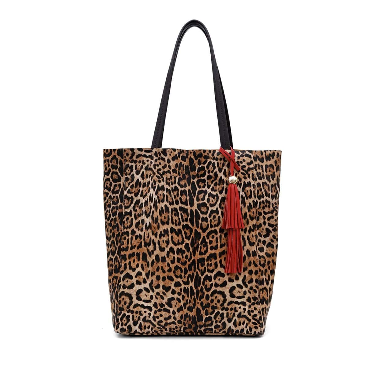 Leopard Leather Shopper - Image 3