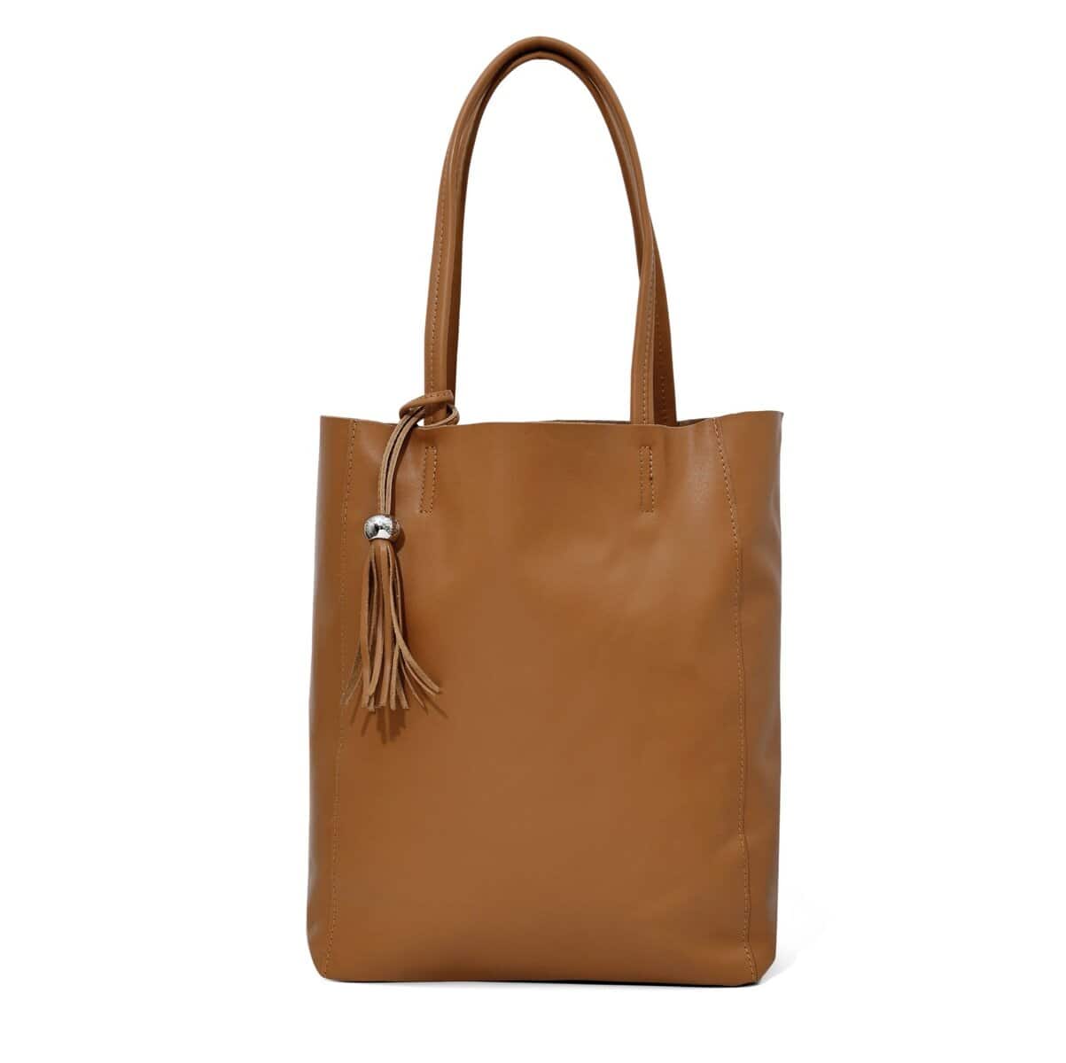 Chestnut Leather Shopper - Image 3