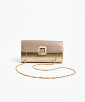 Gold Fold Over Clutch