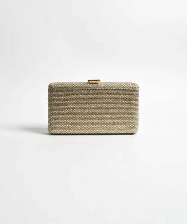 Alternative view of Gold Diamante Clutch