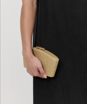 Alternative view of Gold Glitter Clutch