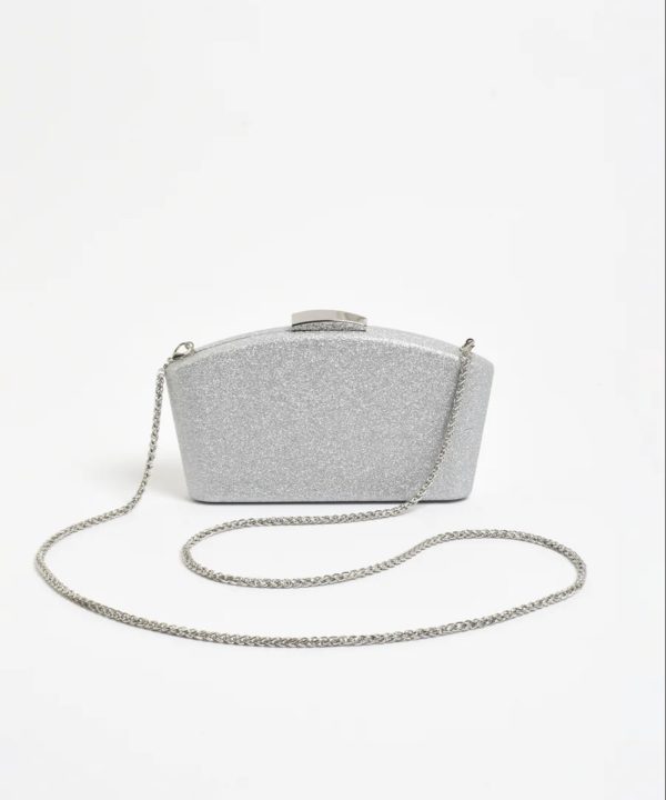 Silver Glitter Clutch