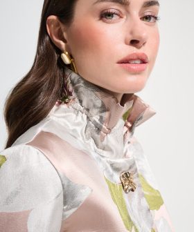 Alternative view of Floral Jacquard Trapeze Jacket