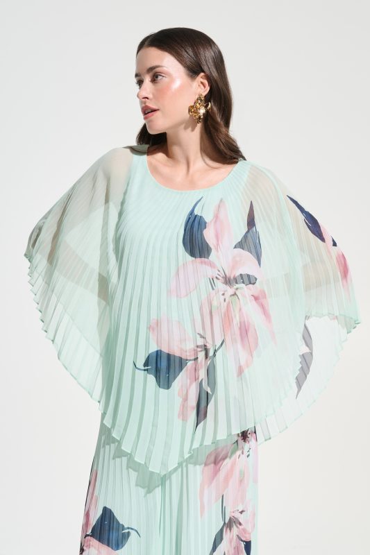 Pleated Poncho Top